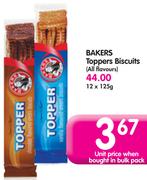 Bakers Toppers Biscuits(All Flavours)-12x125G