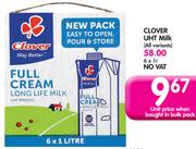Clover UHT Milk(All Variants)-6x1L