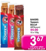Bakers Toppers Biscuit(All Flavours)-12x125G