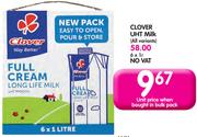 Clover UHT Milk(All Variants)-6x1L