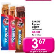 Bakers Toppers Biscuit(All Flavours)-12x125g