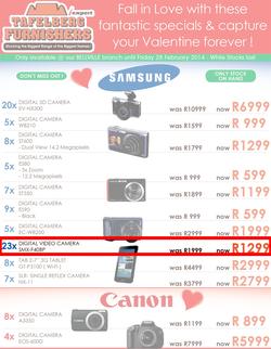 Tafelberg Furnishers Bellville : Samsung & Canon (Valid until 28 Feb 2014), page 1