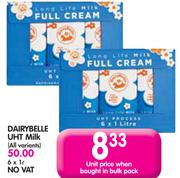 Dairybelle UHT Milk(All Variants)-6x1L