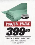 Green Plastic Sheeting-3Mx30Mx250MIC Each 