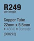 Domestic Copper Tube 22mmx5.5mm-Per Length