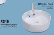 Plum Line Amaro Mandara Round Freestanding Basin 460mm Diameter
