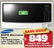Samsung 32Ltr White Microwave Oven ME9114W
