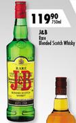J & B Rare Blended Scotch Whisky-750ml