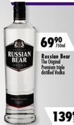 Russian Bear The Original Premium Triple Distilled Vodka-750ml