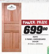 Kayo 5 Panel Hardboard Door-813mmx2032mm