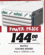 Nutec Ceiling Board-4mmx1200mmx3m Each