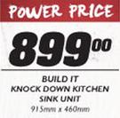 Build It Knock Down Kitchen Sink Unit 915x460mm