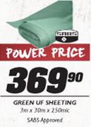 Green UF Sheeting 3x30m x250Mic