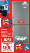Hisense 276ltr H299BME Metallic Combi Fridge