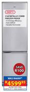 Defy 316Ltr Metallic Combi Freezer Fridge