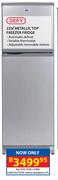 Defy 225Ltr Metallic Top Freezer Fridge