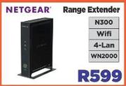 Netgear N300 WiFi 4 LAN Range Extender WN200