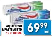 Aquafresh T/Paste Asstd-12x100Ml