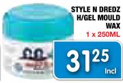 Style N Dredz H/Gel Mould Wax-1x250Ml