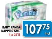 Baby Panda Nappies SML-4x25's