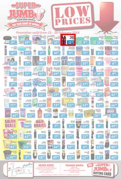 Jumbo Cash & Carry Crown Mines: Low Prices (25 Feb - 28 Feb 2014), page 1