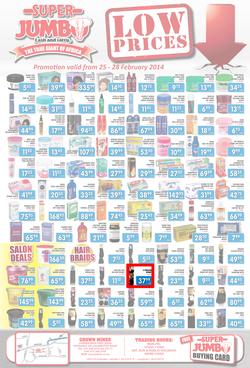 Jumbo Cash & Carry Crown Mines: Low Prices (25 Feb - 28 Feb 2014), page 1