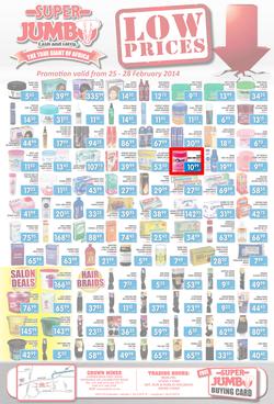 Jumbo Cash & Carry Crown Mines: Low Prices (25 Feb - 28 Feb 2014), page 1