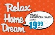 Wooden Inspirational Words Assorted Each