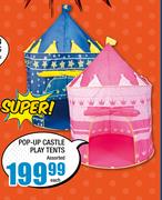 Pop-Up Castle Play Tents Assorted Each