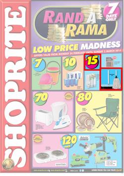 Shoprite Western Cape : Rand A Rama (24 Feb - 2 Mar 2014), page 1