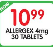 Allergex 4MG Tablets-30