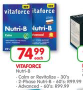 Vitaforce Nutri-B 2-Phase Nutri-B 60's