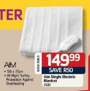 Aim Single Electric Blanket - Each
