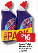 Harpic Toilet Cleaner Value Pack Assorted-2X500ml