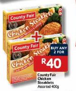 County Fair Chicken Steaklets Assorted-2X400g