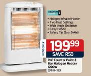  Pnp Counter Point 3 Bar Halogen Heater 1200W-Each