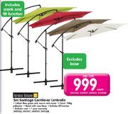 Terrace Leisure 3m Santiago Cantilever Umbrella