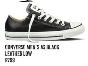 Converse Men's As Black Leather Low