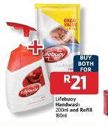 Lifebuoy Handwash-200ml And Refill-180ml 