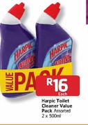  Harpic Toilet Cleaner Value Pack - 2 x 500ml