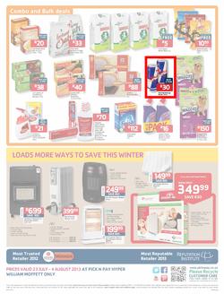 Pick N Pay Hyper William Moffett : So Many Ways To Stock Up & Save (23 Jul - 4 Aug 2013)  , page 12