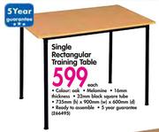 Single Rectangular Training Table
