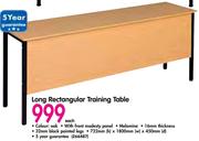 Long Rectangular Training Table