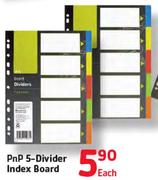 PnP 5-Divider Index Board-Each