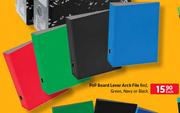 PnP Board Lever Arch File Red Green, Navy Or Black-Each