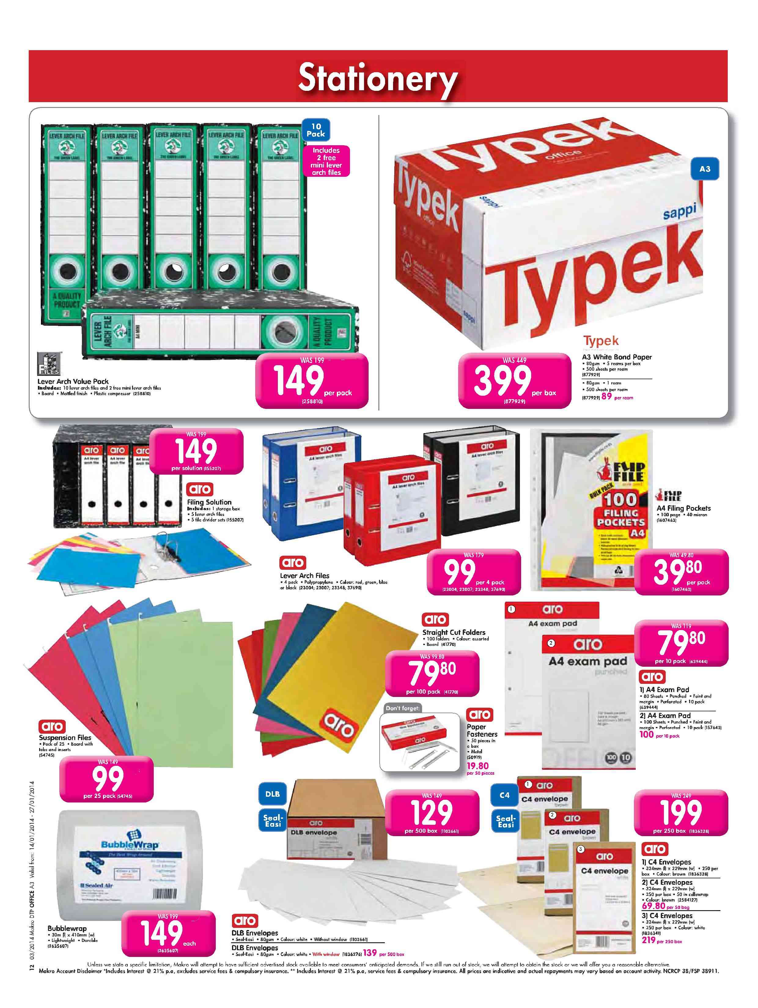 Special Typek A3 White Bond PaperPer Box — www.guzzle.co.za