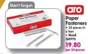 Aro Metal Paper Fasteners-Per 50 Pieces