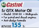 Castrol 5L GTX Motor Oil 20W-50