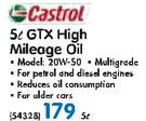 Castrol 5L GTX High Mileage Oil 20W-50
