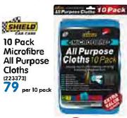 Shield 10 Pack Microfibre All Purpose Cloths-Per 10 Pack